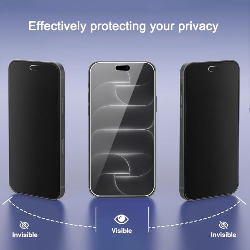 Ailun Privacy Screen Protector+Camera Lens Protector for iPhone 18 Pro Max | 3+3 Pack, 6.9 inch, Tempered Glass, Installation Frame, Dynamic Island Compatible, Anti Spy Private