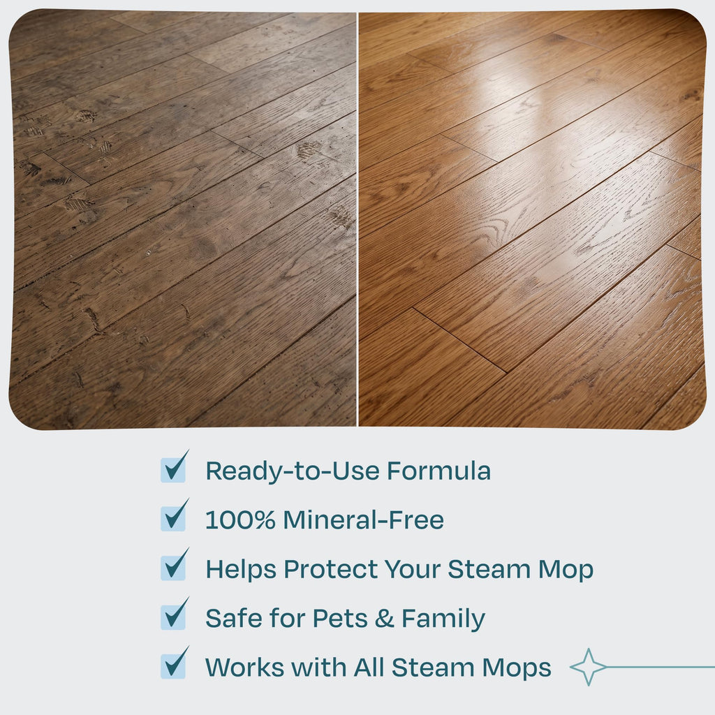 Steam & Go Demineralized Water for Steam Mop – Clean Ocean Scent, 32 oz (Pack of 1) | Scented Floor Cleaner Solution, Ready-to-Use, Compatible with Any Steam Cleaner
