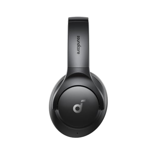 Soundcore by Anker Q20i Hybrid Active Noise Cancelling Headphones, Black | Over-Ear, Bluetooth, 40H ANC Playtime, Hi-Res Audio, Big Bass, Transparency Mode, Customize via App, Travel, Home, Office