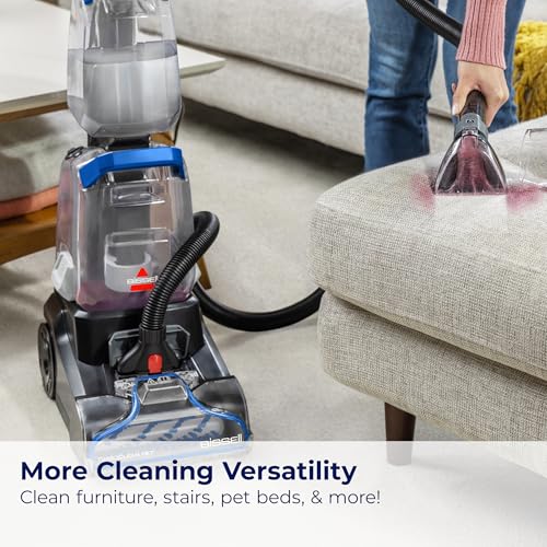 BISSELL TurboClean PET, Upright Carpet & Upholstery Cleaner, 3948 | TurboClean technology for powerful pet hair and stain removal; upright design for full-room carpet care
