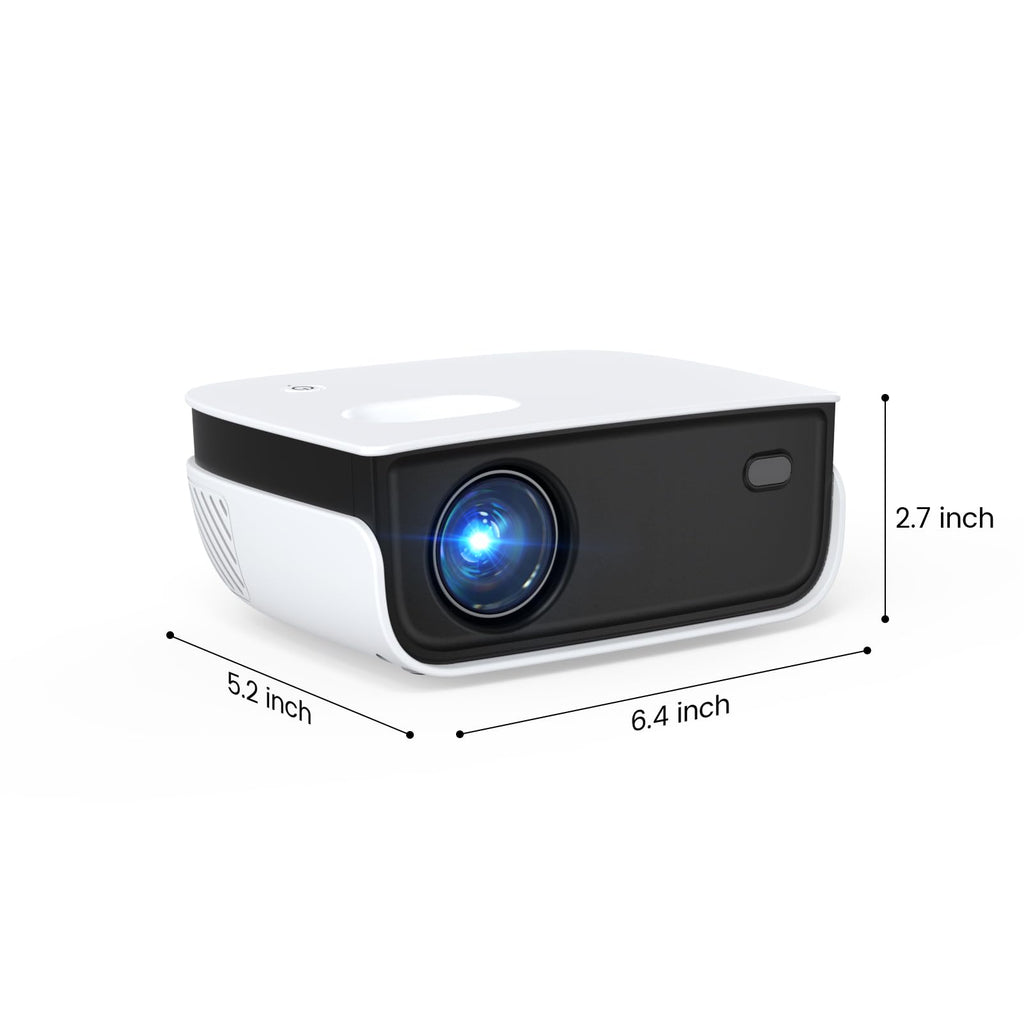 Mini Projector, NICPOW Upgrade Portable Outdoor Movie Projector, 1080P and 200" Supported Small Projector Compatible with TV Stick, Phone, PS5, HDMI, USB for Home, Bedroom, Gaming, Outdoor Use