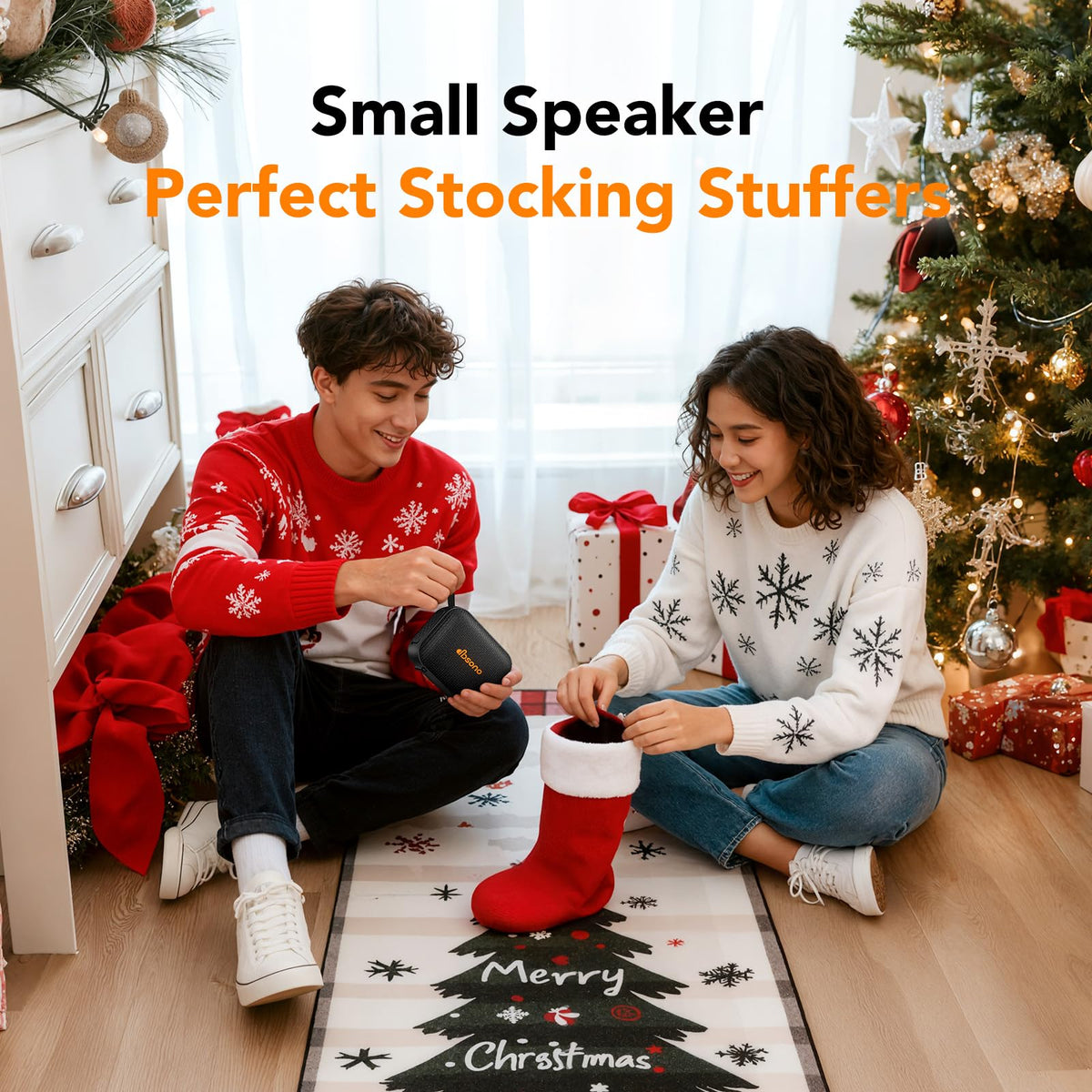 Portable Bluetooth Speaker Line-in Support: IPX5 Waterproof, Black | Up to 24H Playtime, HD Sound, TWS Pairing, LED Light, Outdoor Speaker for Beach, Pool, Travel, School Supplies for Adult Teen