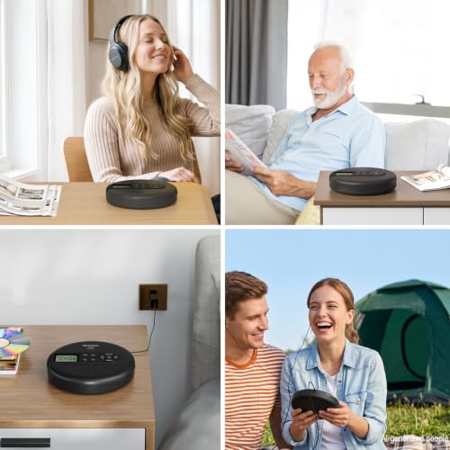 MEGATEK Portable CD Player with Bluetooth RX/TX, FM Transmitter & USB