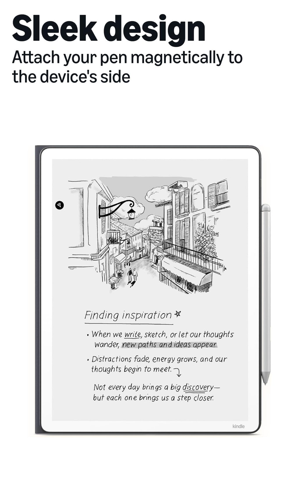 Amazon Kindle Scribe Executive Folio Cover with Magnetic Attach, Sleek Protective Case - Premium Leather