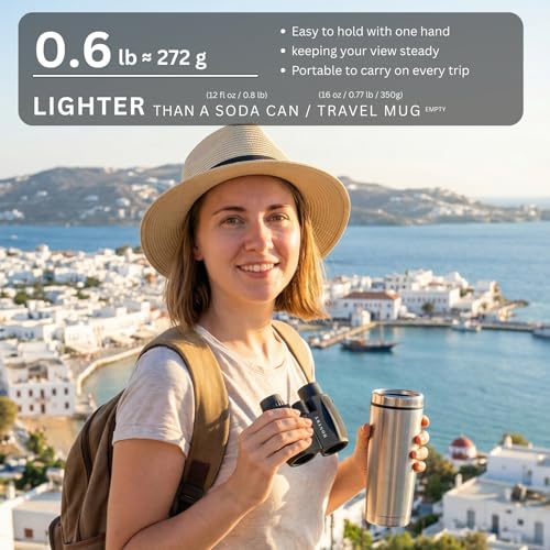 Hontry 10x25 Compact Binoculars for Adults and Kids