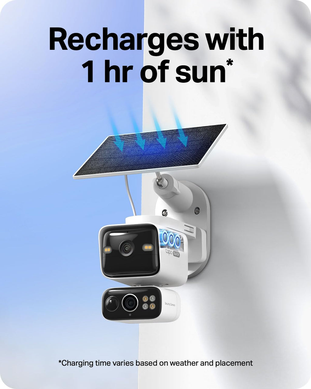 Tapo 2K Dual Lens Pan/Tilt Security Battery Camera w/Solar, C645D KIT | 165° Wide-Angle + 6mm Telephoto, Free Person/Vehicle Detection, 360° Pan, SD/Cloud Storage, Works w/Alexa & Google