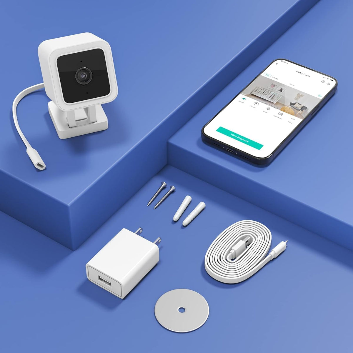 WYZE Cam v3 with Color Night Vision, Wired 1080p HD Indoor/Outdoor Video Camera, 2-Way Audio, Works with Alexa, Google Assistant, and IFTTT