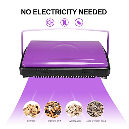 Yocada Carpet Sweeper Cleaner Manual Household Sweeper Lightweight | Hand Push Non-Electric for Home Office Low&Undercoat Carpets Rugs Pet Hair Dust Scraps Paper Rubbish Cleaning with a Brush