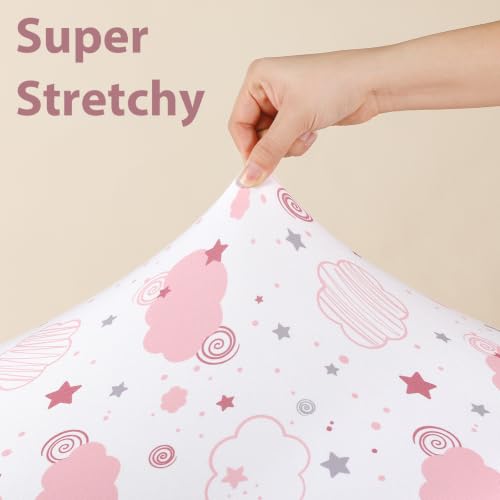 Baby Crib Sheets Girl, 3 Pack Toddler Bed Sheets Fitted 52”x28”