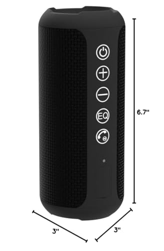 Ortizan X10 Portable Bluetooth Speaker (1st Gen), IPX7 Waterproof, Wireless | Big Sound and Deep Bass, TWS Pairing, 30Hrs of Playtime, for Home/Party/Outdoor/Beach, Birthday Gifts for Men Women - Black