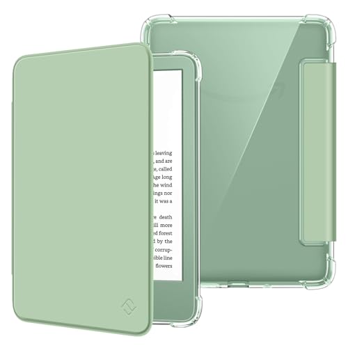 Fintie Slim TPU Case for 6" Kindle 11th Generation 2024/2022, Agave Green | Ultra Clear Transparent Soft TPU Back Cover Lightweight Shell, Auto Wake/Sleep,for All-New Kindle 2024/2022 11th Gen e-Reader