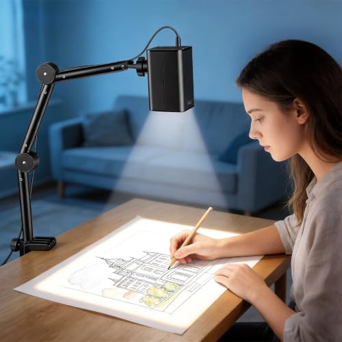 Art Projector for Tracing and Drawing - 5G WiFi & App-Free Web Control | Digital Sketch Projector with Stable Stand for Cookie Decor - Compatible with iOS/Android, Supports Online/Offline