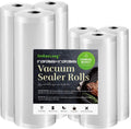 Vacuum Sealer Bags For Food 6 Pack, Kitchen Essentials, Sandwich Bags | (3 Rolls 11"x20'+3 Rolls 8"x20')Commercial Grade, BPA Free, Freezer Bags, Sous Vide Cooking, Puncture Prevention, Snack Bags