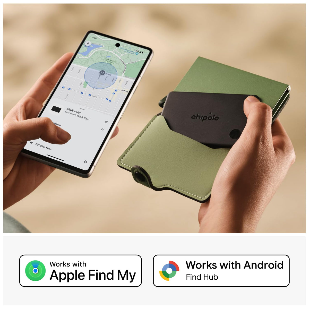 Chipolo CARD – Rechargeable Wallet Tracker Card, Bluetooth Tracker | Item locator, passport finder compatible with Apple Find My or Find Hub with Call Your Phone & Out of Range Alerts