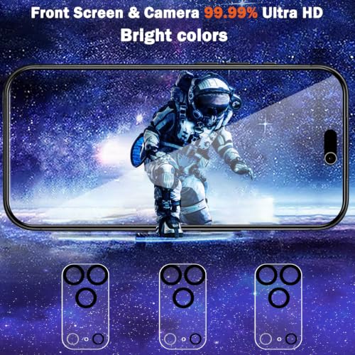 Ferilinso Privacy Screen Protector for iPhone 18 Pro Max, Tempered Glass | 3 Pack, 9H Hardness, Military-Grade Shatterproof, Case Friendly, Easy Installation Bubble Free, with Camera Lens Protectors
