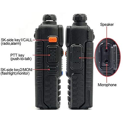 Baofeng UV-5R Ham Radio Handheld, Dual Band Two Way Radio (Black) | 144-148MHz 420-450Mhz Walkie Talkie, 1800mAh Li-ion Battery, Portable for Outdoor Hiking Camping Emergency Backup