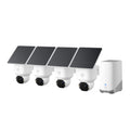 eufy Security SoloCam E42, 4-Cam Kit, 4K Solar Security Camera | AI Facial Recognition & Motion Tracking, Strobe Light, Pan & Tilt, Solar Powered, Built-in Local Storage (Up to 16TB)