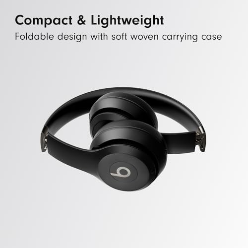 Beats Solo 4 - Wireless On-Ear Bluetooth Headphones, Up to 50-Hour Battery Life, Ultra-Lightweight Comfort, Powerful and Balanced Sound, Apple & Android Compatible - Matte Black