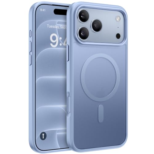 Miracase Magnetic for iPhone 18 Pro Case 6.3",Translucent Matte, Glacier | Compatible with MagSafe, Military-Grade Protection, Anti-Fingerprint, Rugged Shockproof Protective, Slim Thin Phone Case