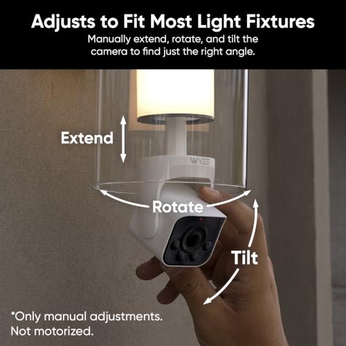 WYZE Bulb Cam - 2K HD Smart Light Bulb Security Camera, E26 Socket | Color Night Vision, 800-Lumen Dimmable LED, 160° Wide View, Motion Detection & Siren, Works with Alexa & Google Assistant