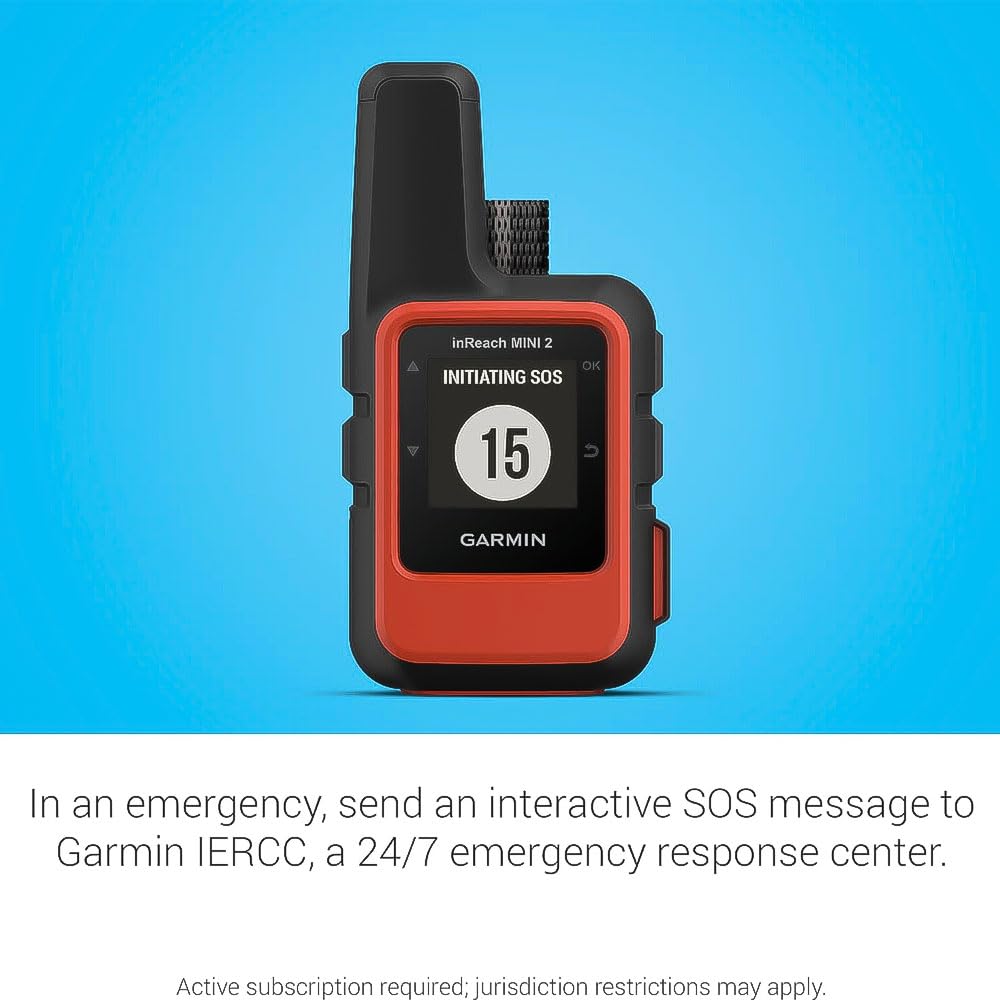 Garmin inReach® Mini 2, Satellite Communicator, Orange | SOS Satellite Communicator with Navigation, Two-Way Messaging Beyond Cell Service, 24/7 Garmin Response℠