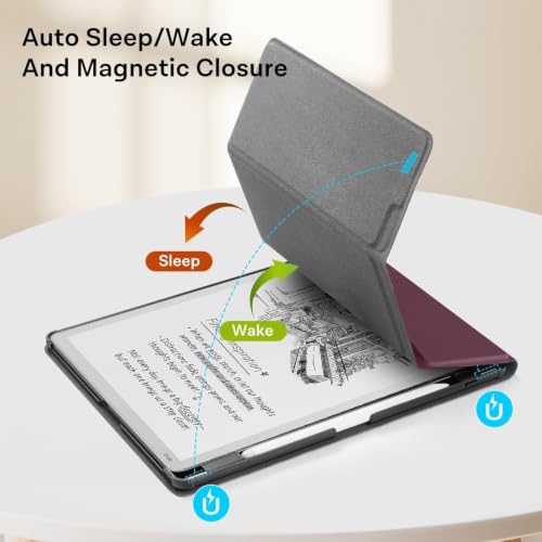CoBak Stand Case for 11" Kindle Scribe 3rd Gen 2025 & Colorsoft | Two Viewing Angles – All-New PU Leather Cover with Auto Sleep/Wake, Built-In Pen & Tip Holders