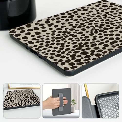 MOROCK Case for 6" Kindle 11th Generation 2024/2022, Khaki Leopard Print
