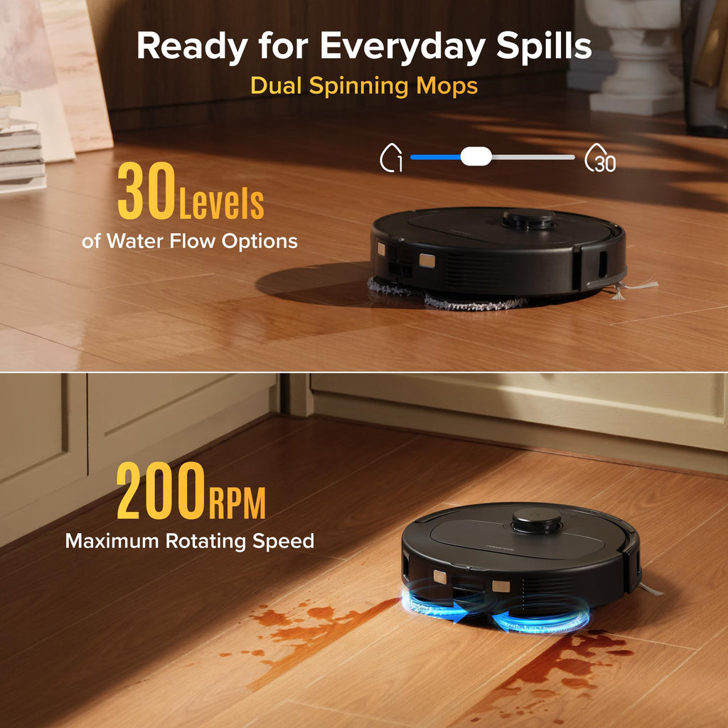 roborock 2026 New Qrevo S Pro Robot Vacuum and Mop, 18,500Pa Suction | Multifunctional Dock with 167℉ Mop Self-Cleaning, Smart Obstacle Avoidance, Anti-Tangle Brush, Liftable Spinning Mop, Black