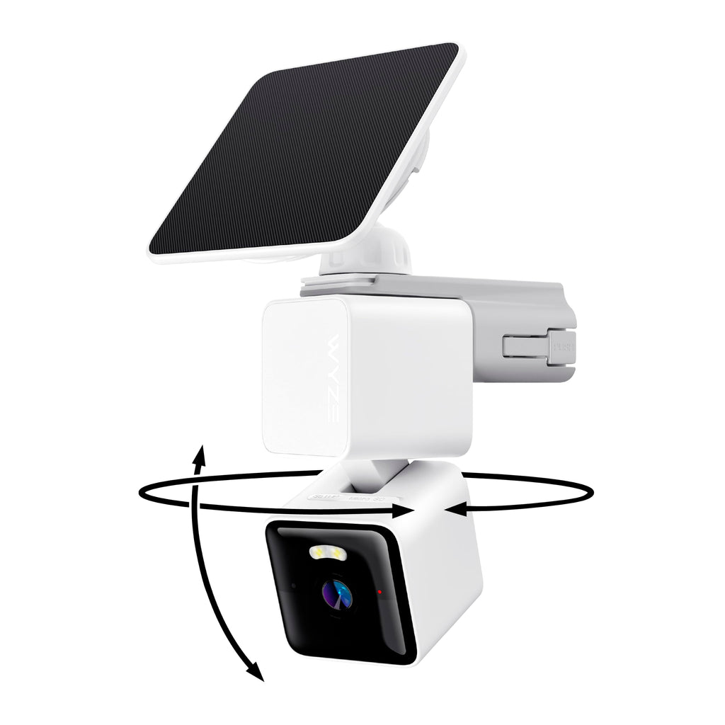 WYZE Solar Cam Pan, 2K Security Cameras Wireless Outdoor, Battery Powered | 360° Pan-Tilt, Battery Powered, 2.4 GHz Wi-Fi camera, AI motion detection, Color night vision, Cameras for home security