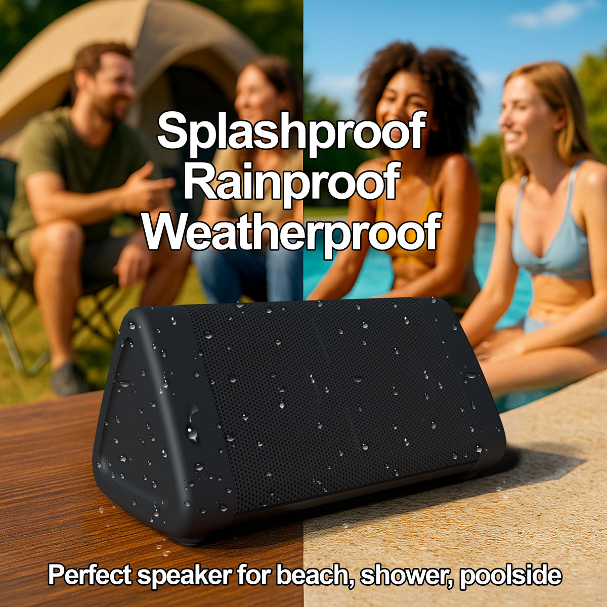 OontZ Angle 3 Gen 4 Portable Bluetooth Speaker, 12W, 24-Hour Playtime | Compact 12W Bluetooth speaker with clear sound,100-ft range, IPX5 waterproof, AUX Input, USB-C Charging Cable.