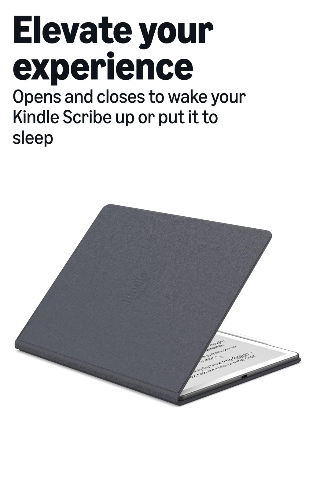 Amazon Kindle Scribe Executive Folio Cover with Magnetic Attach, Sleek Protective Case - Premium Leather