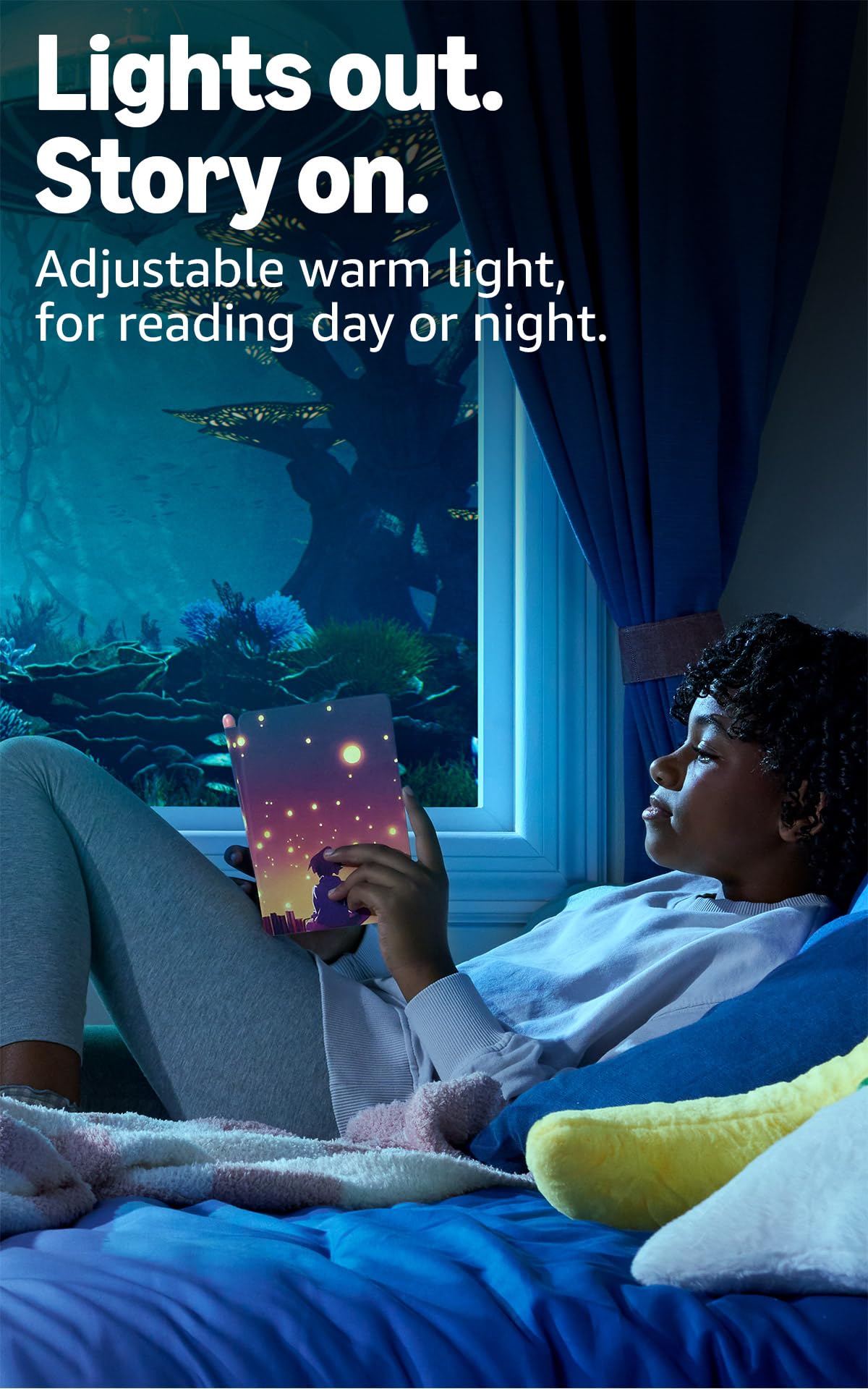 Amazon Kindle Colorsoft Kids 16 GB (2024 model) – Lightweight, compact, and designed for reading—no apps, videos, or games. – with cover, Fantasy River