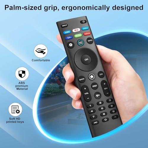 for VIZIO Smart TV Remote Replacement,Universal Control XRT140 for VIZIO TV | Universal remote for all VIZIO TVs. Works with XRT140/136/135/510/500. SmartCast home, no setup, AAA. Durable ABS, safe.
