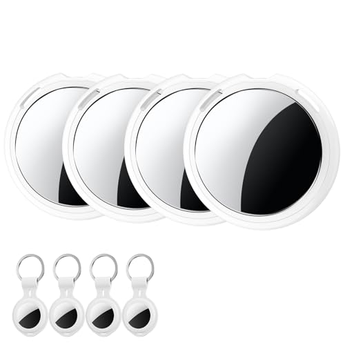 4 Pack Smart Tracker Tags MFi Certified Item Finder Apple Find My iOS Only | Bluetooth Air Worldwide Tracking Tracker Tags Waterproof Key Finder Locator with Sound for Luggage Wallet Pets Dogs Cats