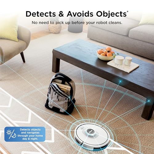 Shark AI Ultra Robot Vacuum, 60-Day Self-Emptying Base, Black, AV2511AE | Matrix Clean Navigation for Carpet, Hard Floors & Pet Hair, HEPA, Powerful Suction, Anti-Hair Wrap, LiDAR Mapping, Wi-Fi