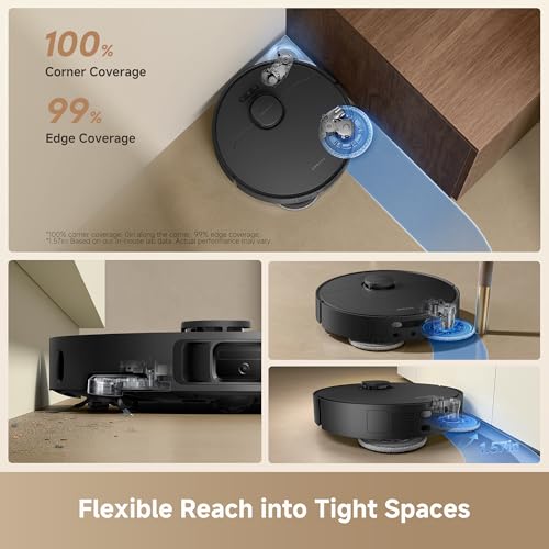 dreame L40 Ultra Gen 2 Robot Vacuum and Mop with 25,000Pa Suction | Extendable Side Brush & Mop, All-in-One Self-Emptying & Cleaning Dock, 10.5mm Mop Lifting, Obstacle Avoidance, App Control