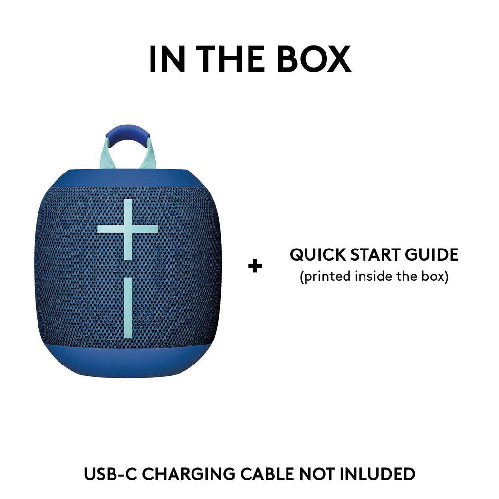 Ultimate Ears WONDERBOOM 4 Portable Waterproof Speaker - Blue | Balanced 360-Degree Sound and Bass, Dustproof, Floating, 131ft (40m) Range