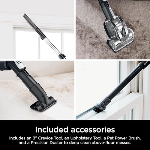 Shark Rotator Lift-Away Vacuum, DuoClean PowerFins, Dark Grey, LA555 | Self-Cleaning Brushroll, Odor Neutralizer, Lift-Away ADV, HEPA Filter, LED Headlights, Swivel Steering, Pet Tools Included