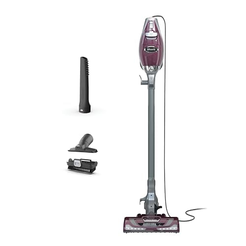 Shark Rocket Pet Plus Corded Stick Vacuum, Lightweight, Bordeaux, HV322 | Carpet, Area Rug & Hard Floor Cleaning, Handheld Vacuum for Pet Hair, XL Dust Cup, LED Headlights, Crevice & Upholstery Tool​