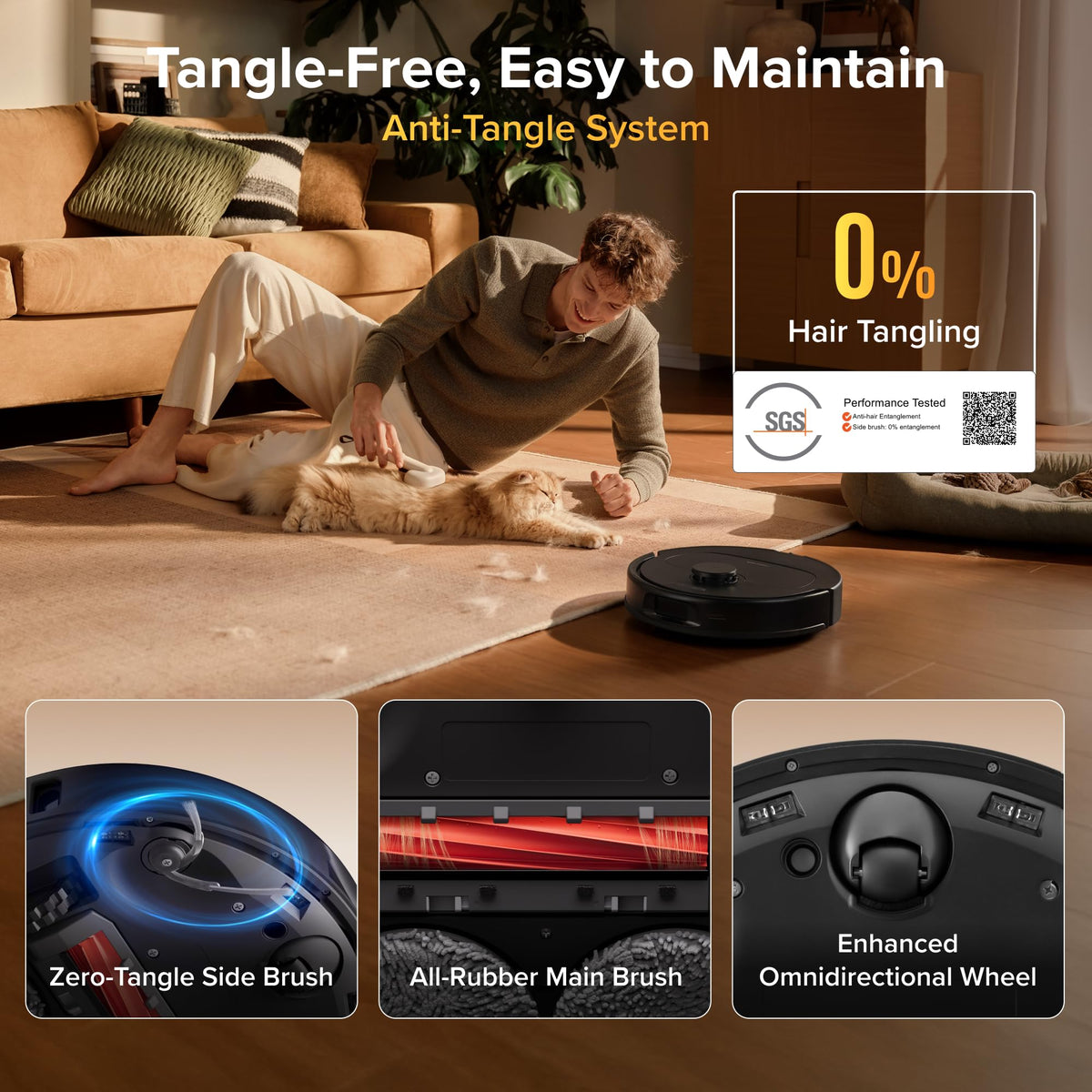 roborock 2026 New Qrevo S Pro Robot Vacuum and Mop, 18,500Pa Suction | Multifunctional Dock with 167℉ Mop Self-Cleaning, Smart Obstacle Avoidance, Anti-Tangle Brush, Liftable Spinning Mop, Black