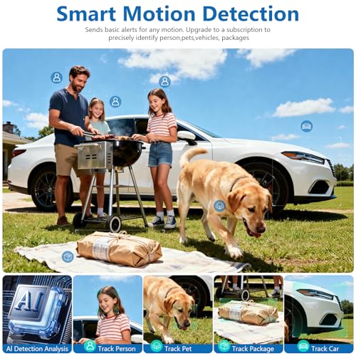 Fazoxo 2K Security Camera Wireless Outdoor, WiFi Cameras for Home Security | Solar Powered,Motion Detection,Color Night Vision(Spotlight),Instant Alert,2-Way Audio,Siren&SD/Cloud Storage,IP65,2.4GHz