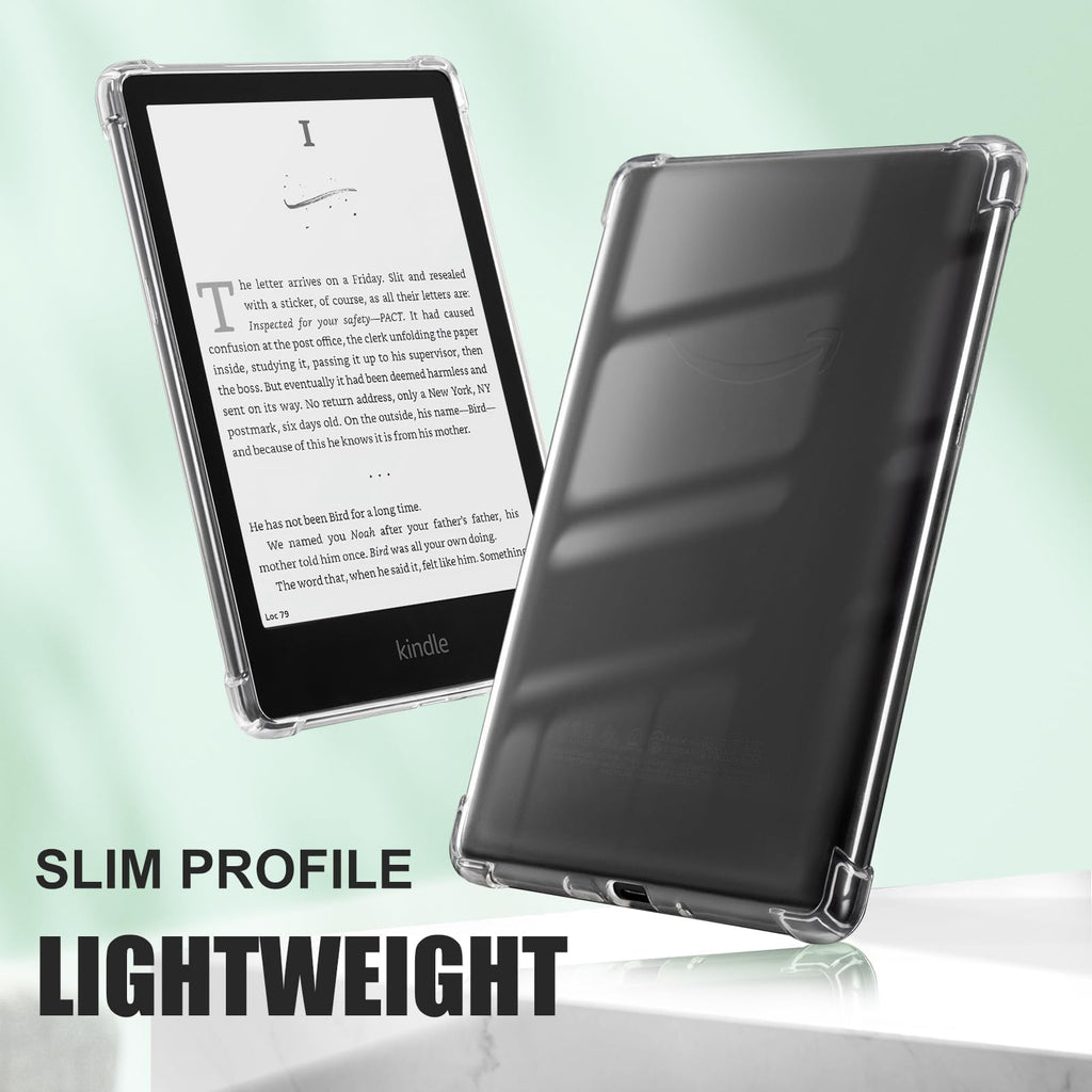 iDLEHANDS Clear Case for 7" Kindle Paperwhite 12th Gen & Kindle Colorsoft | Ultra Slim Soft TPU Transparent Cover & Lightweight, for All-New Kindle (2024 Released)