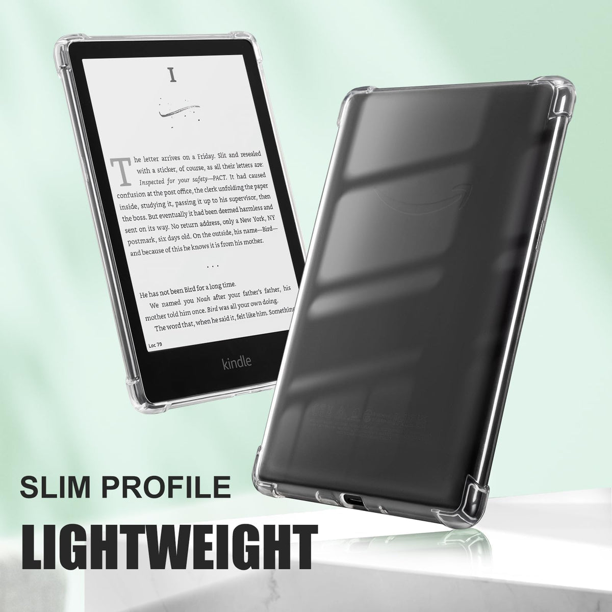 iDLEHANDS Clear Case for 7" Kindle Paperwhite 12th Gen & Kindle Colorsoft | Ultra Slim Soft TPU Transparent Cover & Lightweight, for All-New Kindle (2024 Released)
