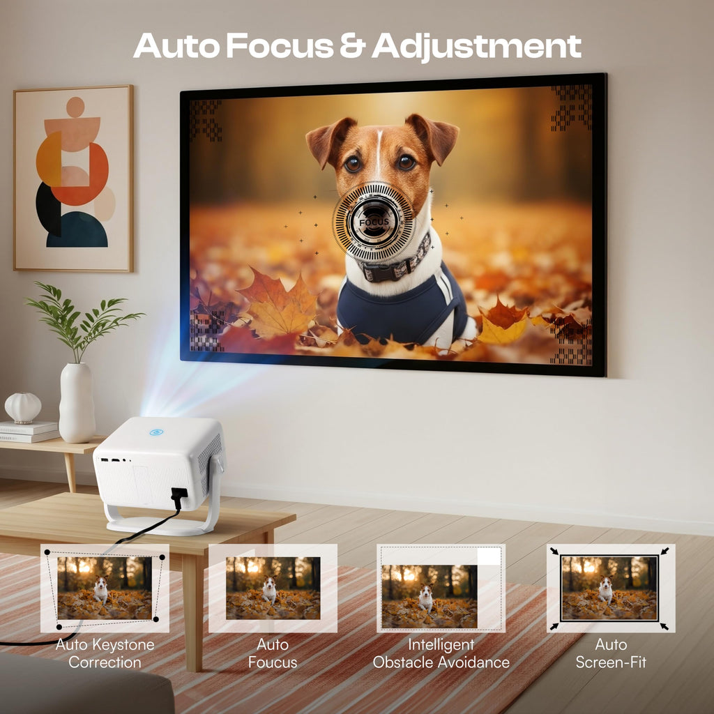Caydo P3 Art Projector, Native 1080P Drawing Projector for Artists | Built-in Exclusive Drawing App, Auto Focus & Keystone, 360° Rotatable Stand, 40''-120'' Projection, 30,000H Lifespan