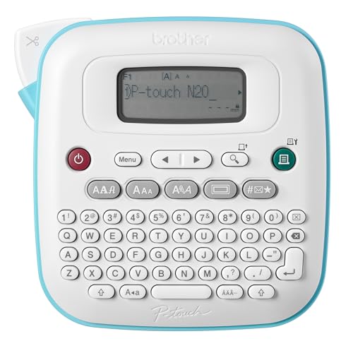 Brother P-Touch PT-N20 Personal Desktop Label Maker, Portable, Handheld and Prints, P-Touch Btag ~½” (12mm) Wide Color Personalized Label Tapes