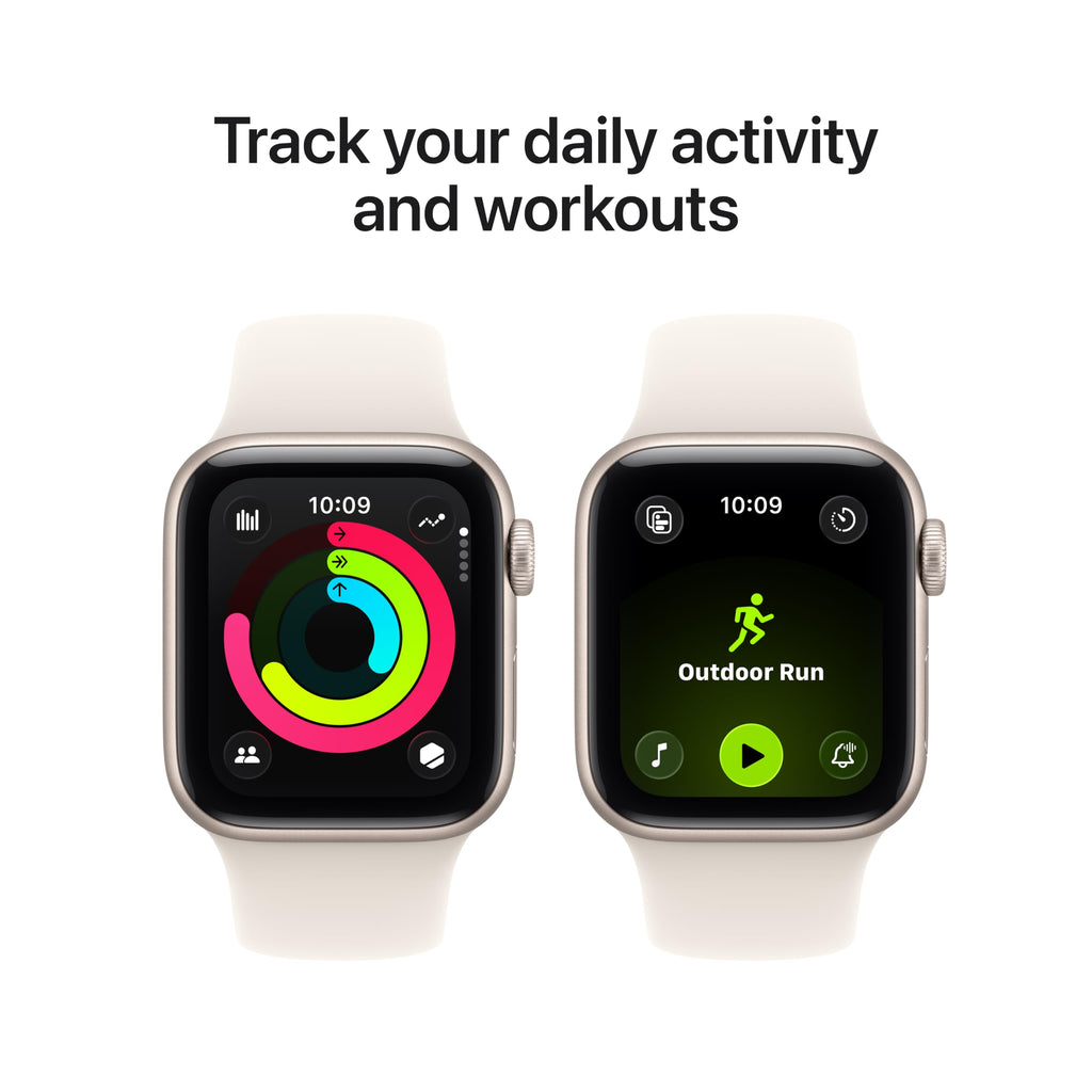 Apple Watch SE 3 [GPS 40mm] Smartwatch with Starlight Aluminum Case with Starlight Sport Band - S/M. Fitness and Sleep Trackers, Heart Rate Monitor, Always-On Display, Water Resistant