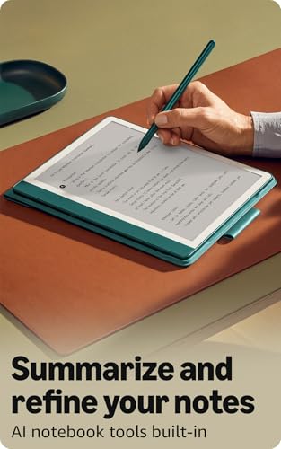 Like-New Amazon Kindle Scribe (64GB) - Your notes, documents and books, all in one place. With built-in AI notebook summarization. Includes Premium Pen - Metallic Jade