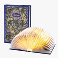 Ba suns Book Lamp Decor, Gift for Book Lovers, Rechargeable Book Light | Reading Light, Portable Paper Lamp with Touch Control, Decor for Home Library Bookshelf, Gift for Women Readers (Blue)