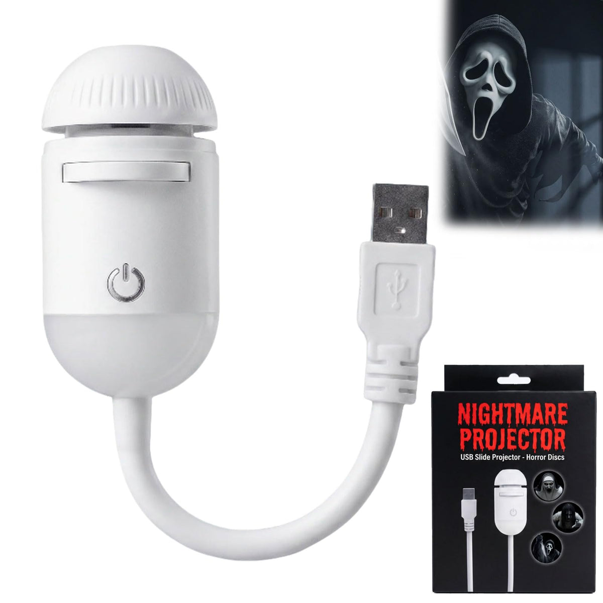 Halloween Nightmare Projector Seamless Blackout Projection，1pc | Halloween Nightmare Slides Easy USB Plug-In Design
