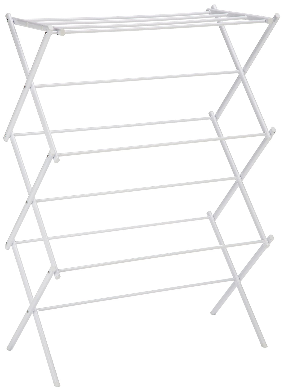 Amazon Basics Foldable Portable Clothes Drying Rack for Indoor Air Drying, Collapsible Design, 14.5" D x 29.5" W x 41.8" H, White